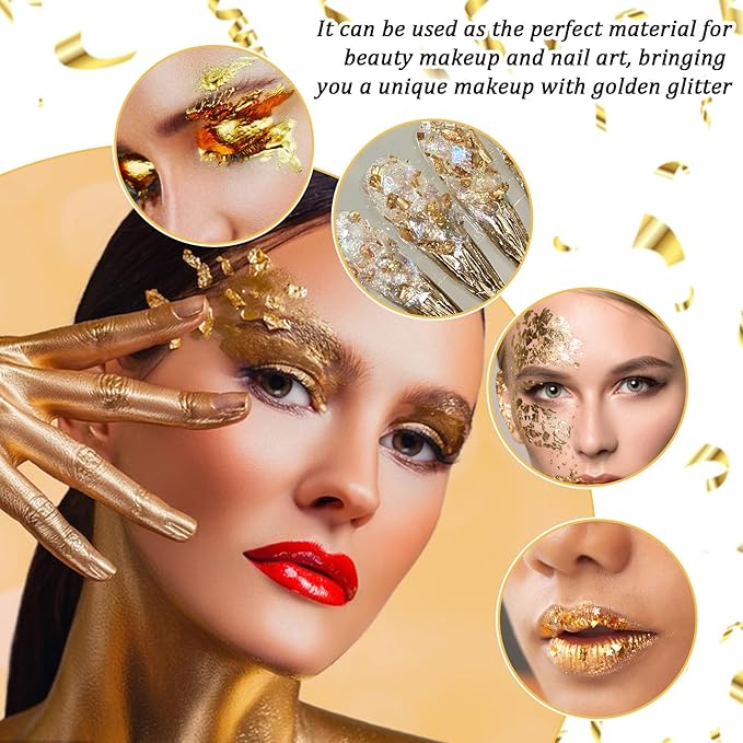 6Pcs Decorative Gold Leaf - Image 5