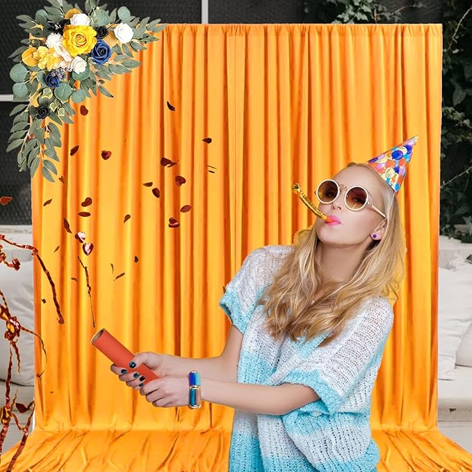 10 x 7 Feet Orange B Backdrop Curtain - Image 4