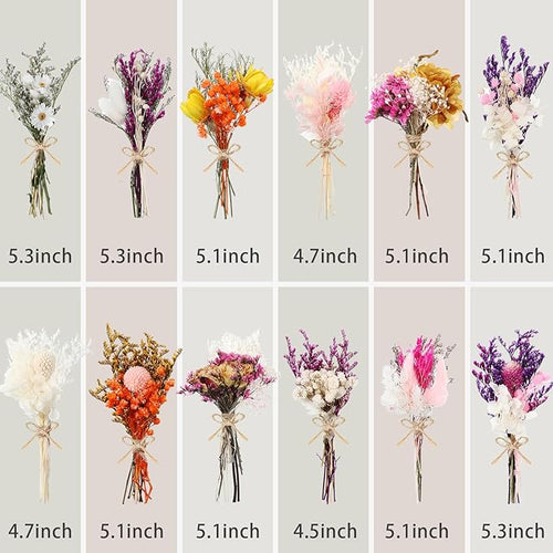 10/12/24 Pack Dried Flowers for Vase Various Mini Bouquet Dried Small - Image 2