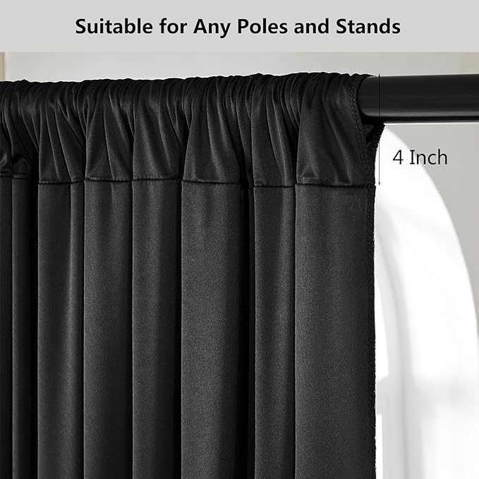 50ft x 15ft White Wrinkle Free Backdrop Curtain - Image 5