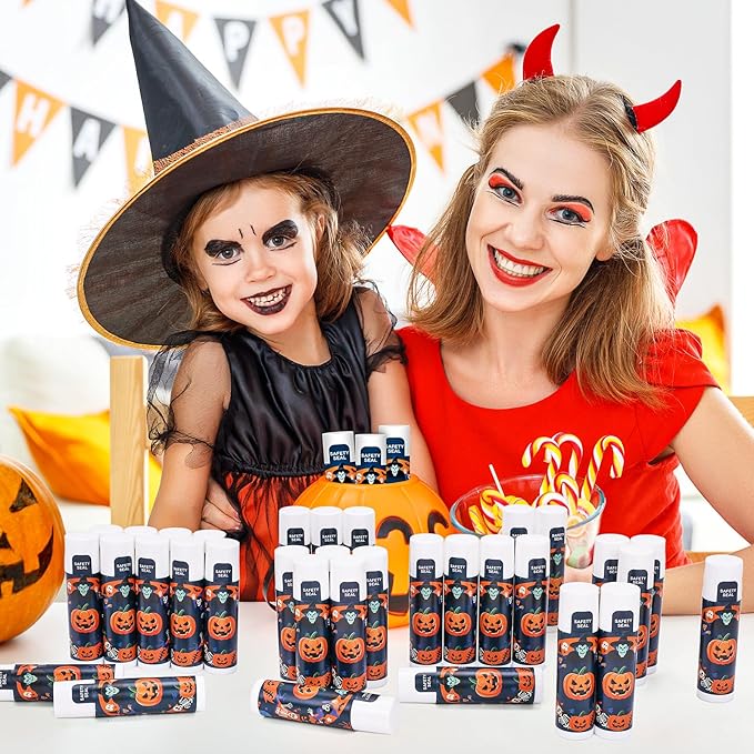 DMSKY 60 Pcs Halloween Lip Balm, Halloween Party Favors Bulk, Halloween Goodie - Image 3