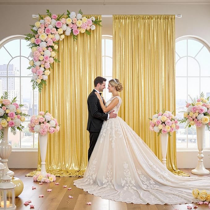 20x10FT Gold Sequin Backdrop - Image 8