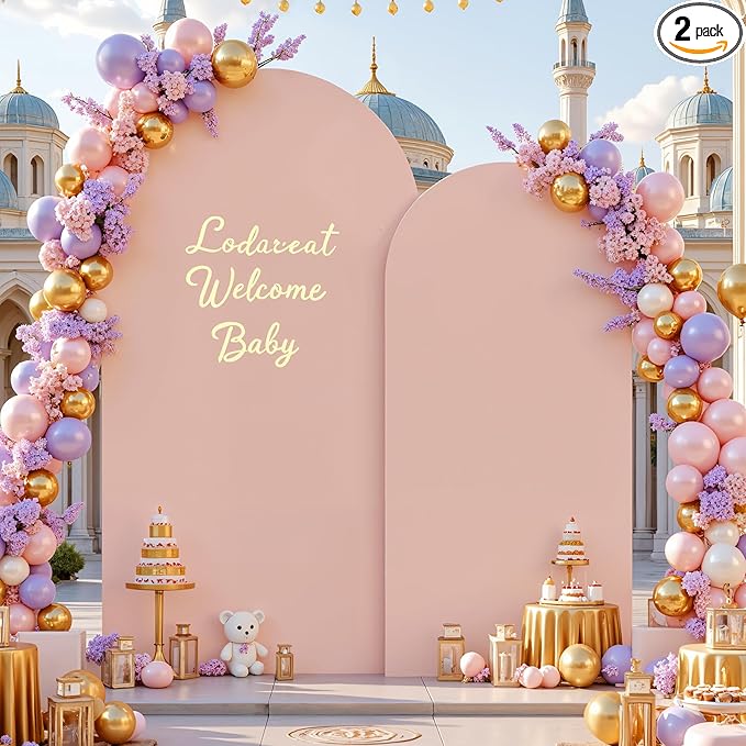 7.2FT 6FT Arch Backdrop Cover for Wedding, Birthday Party Decor, Chiara by Besutolife