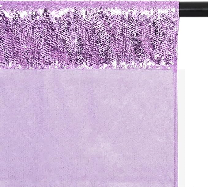 Poise3EHome 10Ft x 10Ft Lavender Sequin Backdrop, Glitter Thick Satin Sequin - Image 6