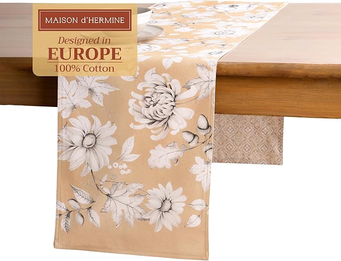 Maison d' Hermine Table Runner 100% Cotton Double Layer Table Runners 72 inches by MaisondHermine
