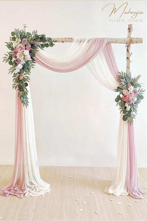Artificial Wedding Arch Flowers Kit, Ceremony Decoration, Floral Outdoor Party - Image 2