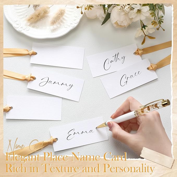 50 Pcs Name Place Cards for Table Setting Blank Wedding Place Cards - Image 4