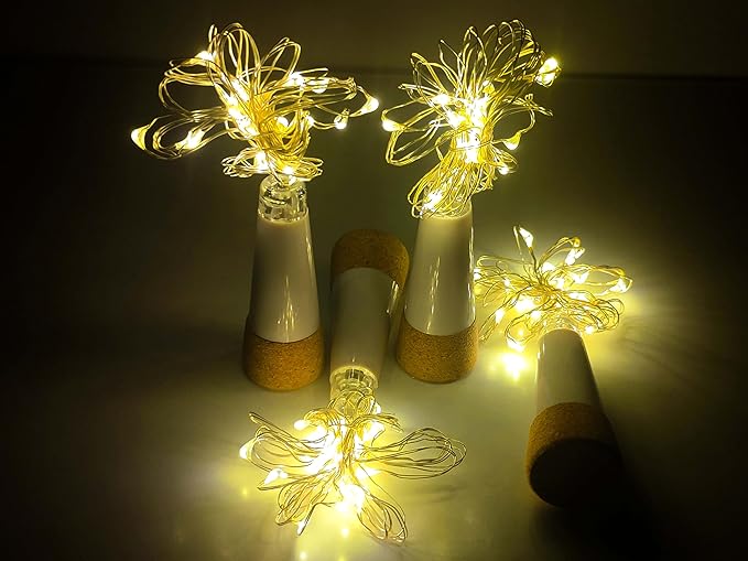 Wine Bottle Lights with Cork Switch - Image 3