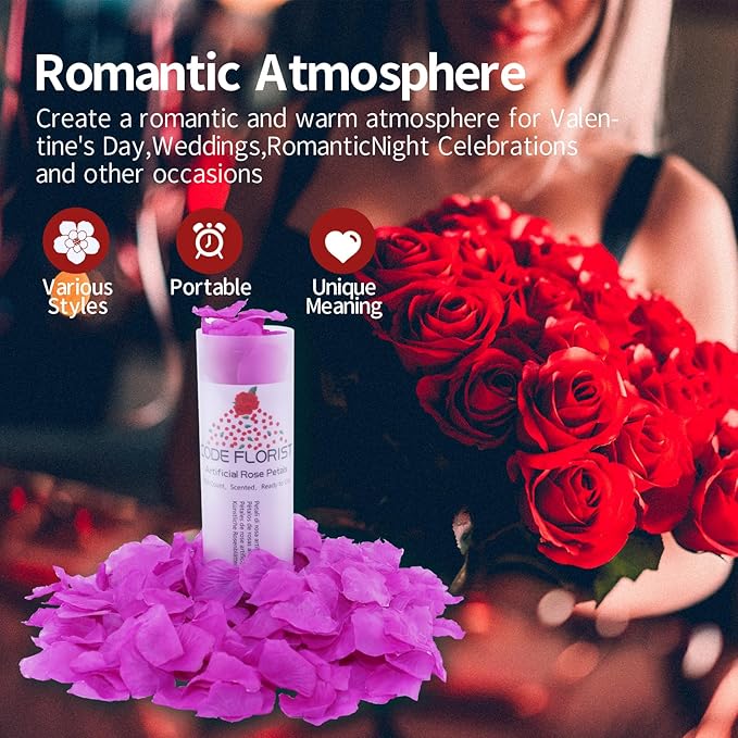 CODE FLORIST 1100 PCS Silk Rose Petals, Fake Rose Petals - Image 4