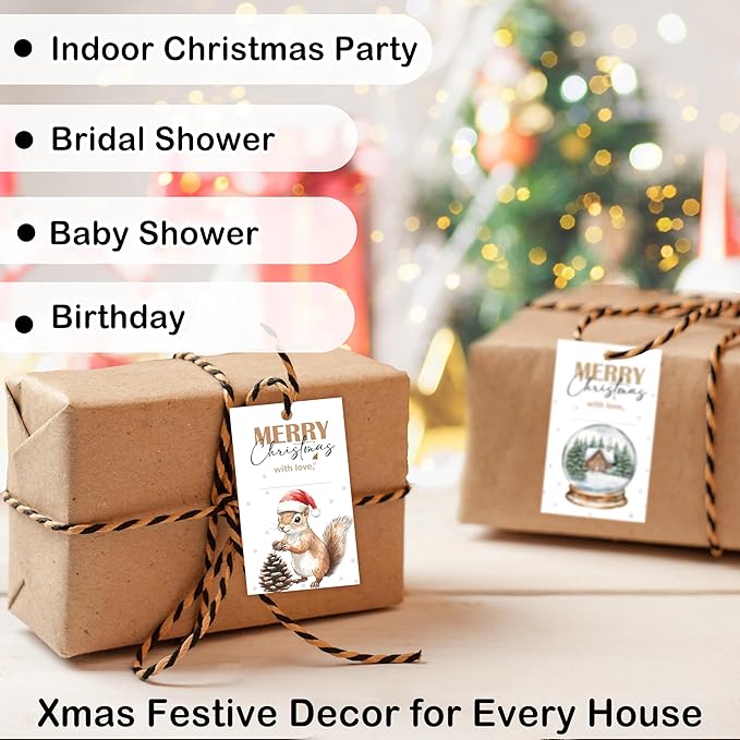 40 Pcs Christmas Gift Tags, 2.1"×3.5" Merry Christmas Tree Paper Tags - Image 6