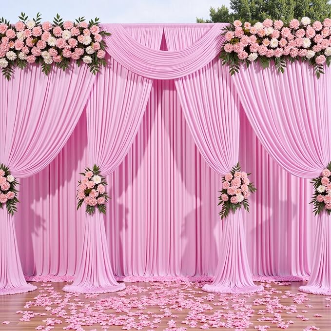 40ftx10ft Pink Backdrop Curtains - Image 6