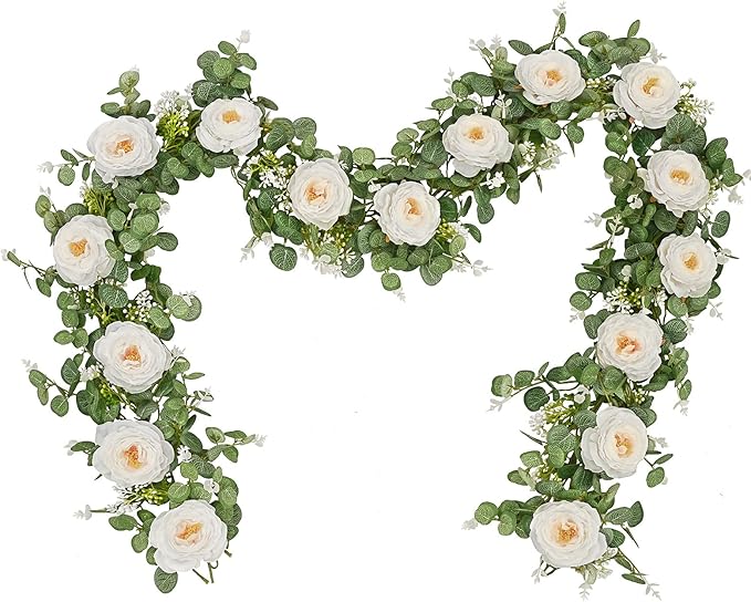 Dolicer 2Pcs 13Ft Artificial Eucalyptus Garlands by DolicerLANDSCAPEQ