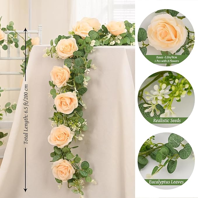 Dolicer 4Pcs 26Ft Artificial Eucalyptus Garlands - Image 8