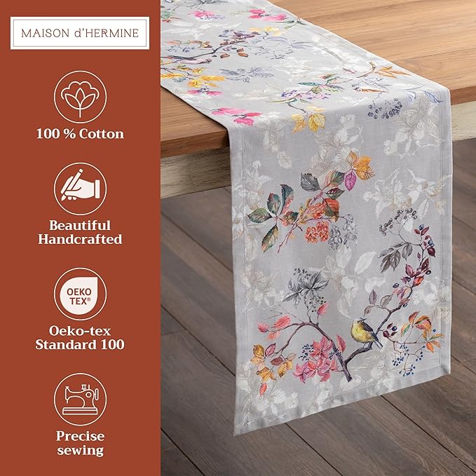 Maison d' Hermine Table Runner 100% Cotton Single Layer Table Runners 72 inches - Image 2