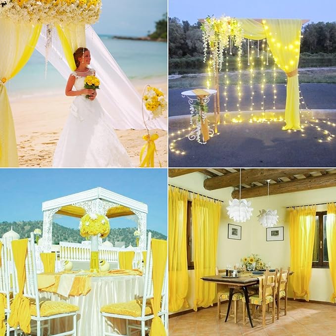4 Panels Wedding Arch Draping Fabric 28" x 20Ft Curtain Backdrop Wedding Arch - Image 3