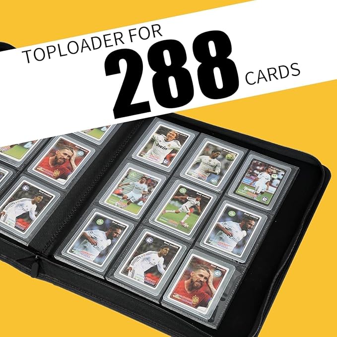 Toploader Binder with 9-Pocket Pages, Holds 288 "3×4" Rigid Toploader Hard Cases - Image 6