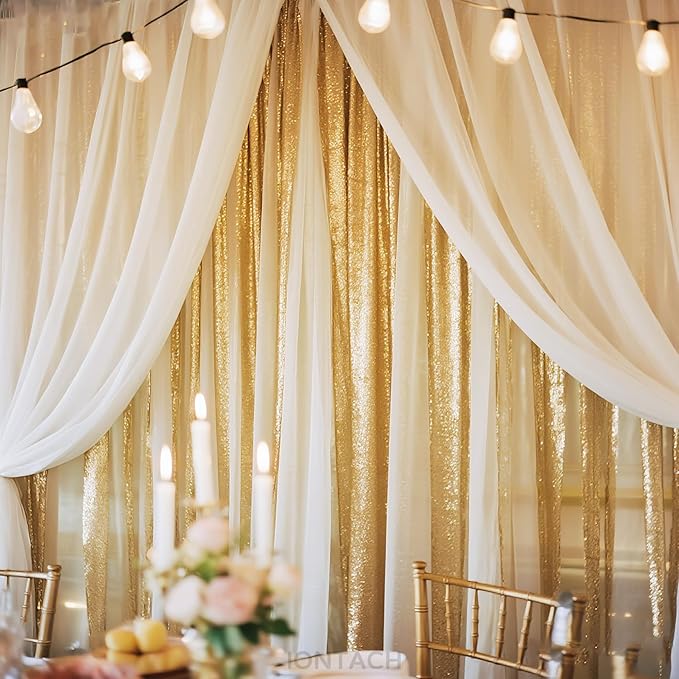 Wedding Arch Draping Fabric 29" x 19Ft Sheer Drapes - Image 6