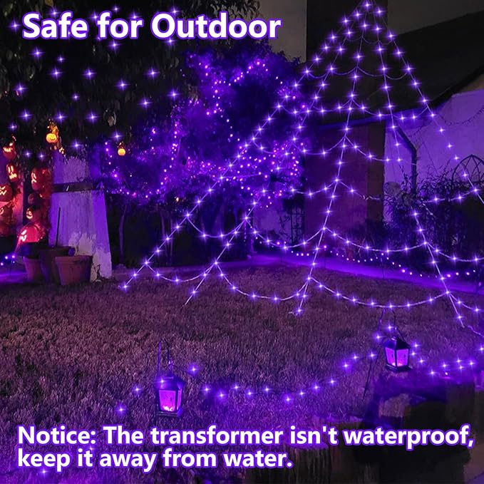 YEGUO 165ft 500 LED Halloween Lights Outdoor Waterproof, 8 Modes Clear Wire - Image 8