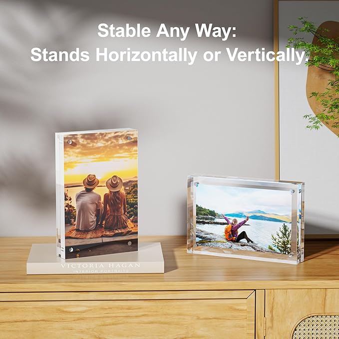 3 Pack 6x8 Acrylic Picture Frames - Image 3