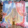 Pink and Blue Backdrop Curtains by Suppromo