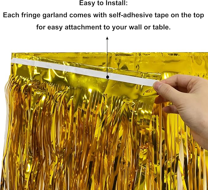 10 Feet Long Roll Foil Fringe Garland - Image 5