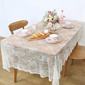LuoluoHouse Set of 2 Ivory Lace Tablecloths Rectangle Chic Wedding Embroidered by LuoluoHouse
