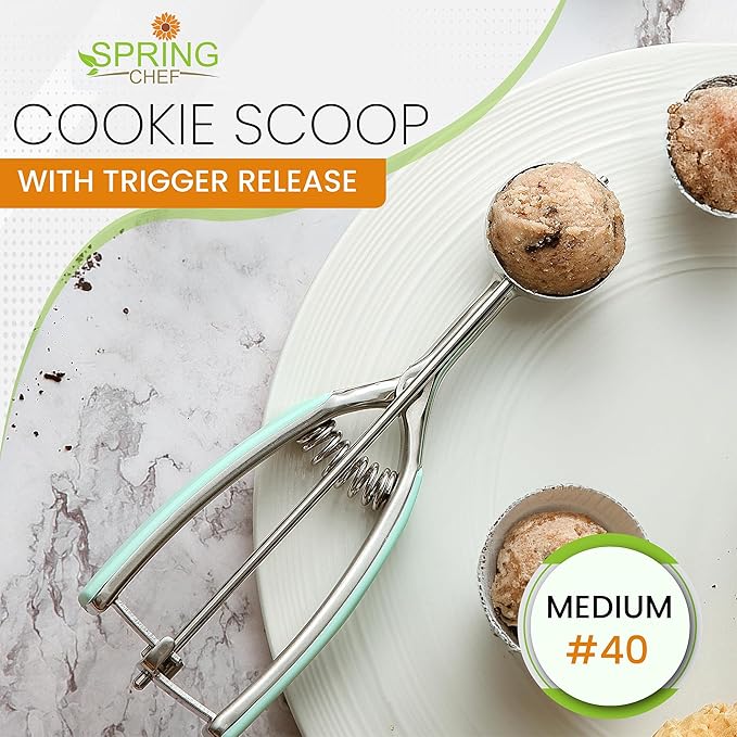 Spring Chef Medium #40 Stainless Steel Cookie Scoop - Image 7