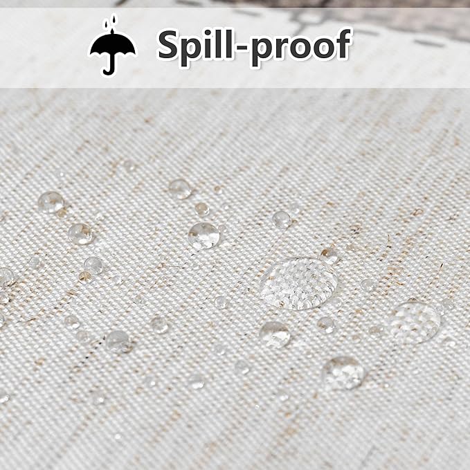 MYSKY HOME Table Cloth 60x84 in Rectangle, Heavy Duty Linen Look Waterproof - Image 3