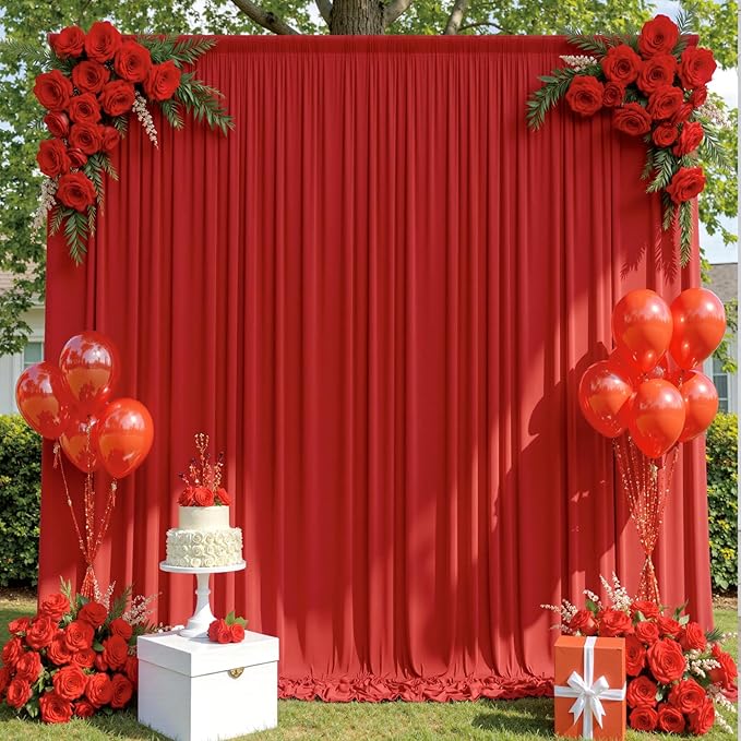 30ftx10ft Red Backdrop Curtains - Image 4