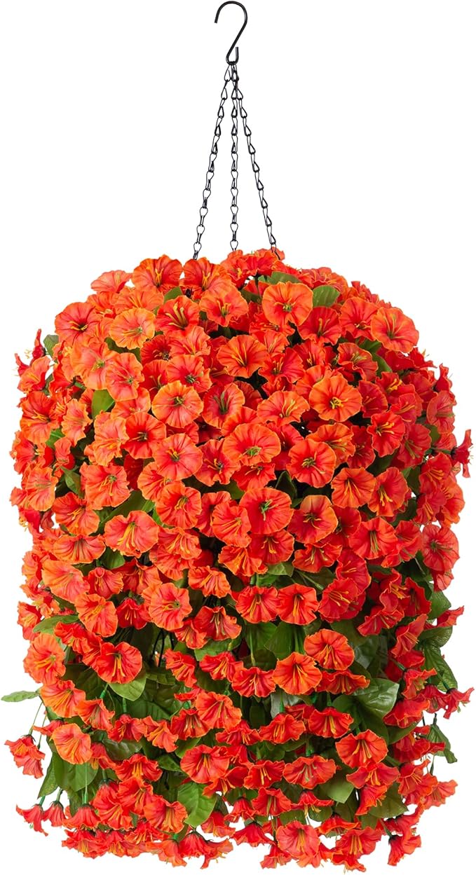 Artificial Fake Hanging Flowers Plants Baskets - Image 8