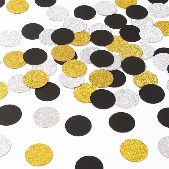 Silver Black Gold Party Decorations by HongTongTong