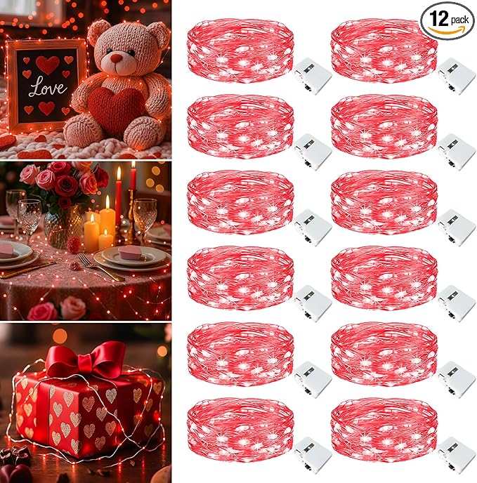 12 Pack Fairy Lights Battery Operated - 7ft 20 Led Twinkle Lights 3 Modes by Unknown