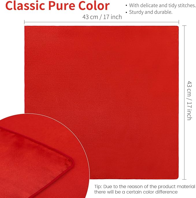 Aneco 16 Pack Square Satin Napkin Bright Silk Table Napkin Soft Smooth Fabric - Image 2