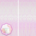 2 Pack Iridescent Tinsel Foil Fringe Curtains, Iridescent Party Decorations by Voircoloria