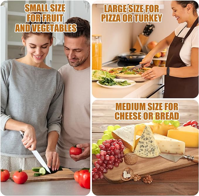 Patelai 12 Packs Wooden Cutting Board Set - Image 4