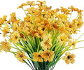 12 Bundles Artificial Flowers Outdoor UV Resistant Flowers No Fade Faux Plastic by JEMONG