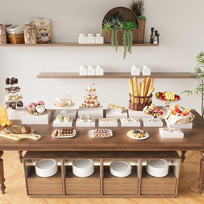 Buffet Risers, Food Risers for Buffet Table, Display Stand Shelf for Catering - Image 6