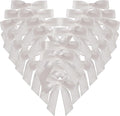 50pcs 1-1/2" Mini White Satin Ribbon Bows Without Twist Ties by Micomon