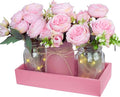 Rustic Pink Mason Jar Centerpiece by CNVOILA