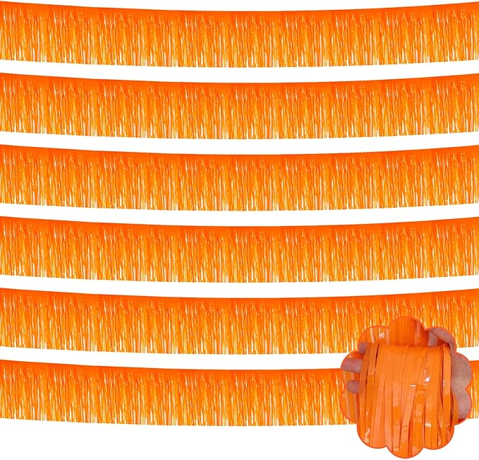 6 Pack 10 Feet Foil Fringe Garland Metallic Tinsel Streamers Banner Wall by Clayghsen