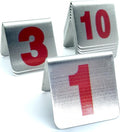 10 Pcs Metal Place Cards Stackable Tent Style Table Numbers，Place Card Holders by TRUEWON