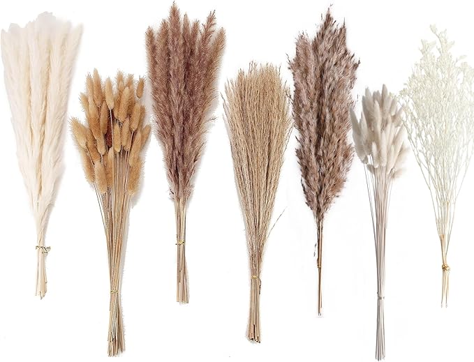 Dried Pampas Grass Decor, Reed Grass Bouquet by ANPROOR