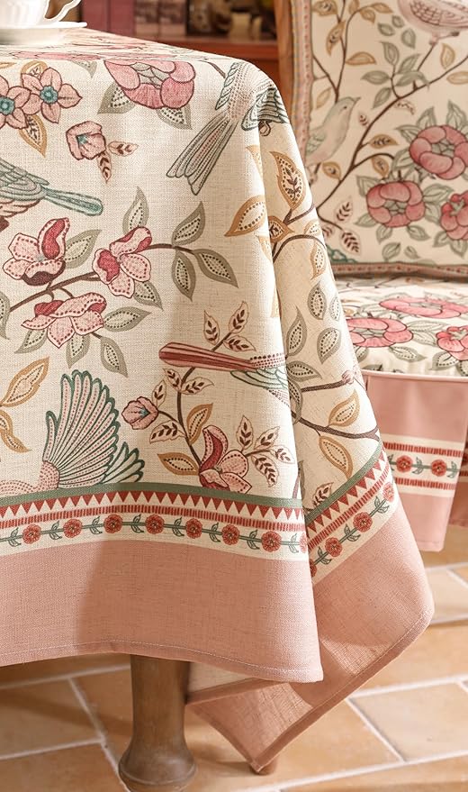 patdrea Designer Pink Linen Table Cloth - Image 5