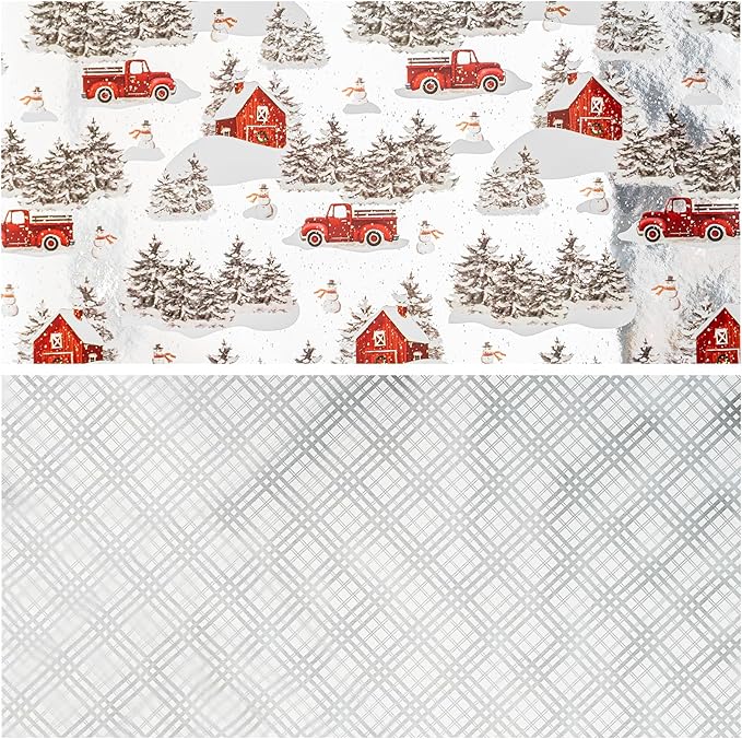 LeZakaa Christmas Silver Wrapping Paper Mini Roll - Image 7