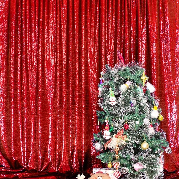 SquarePie Sequin Backdrop Curtain Less See Through Background - Image 9