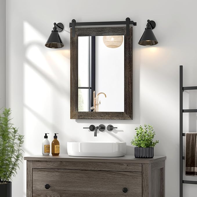 COGOOD Farmhouse Barn Door Mirror by COGOOD