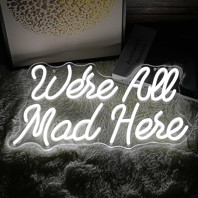 We Are All Mad Here Neon Sign Letter LED Neon Lights Dimmable USB Powered - Image 5