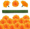 30 Pcs Artificial Marigold Flowers, Indian Wedding, DIY Wreath Garland by GOMALL