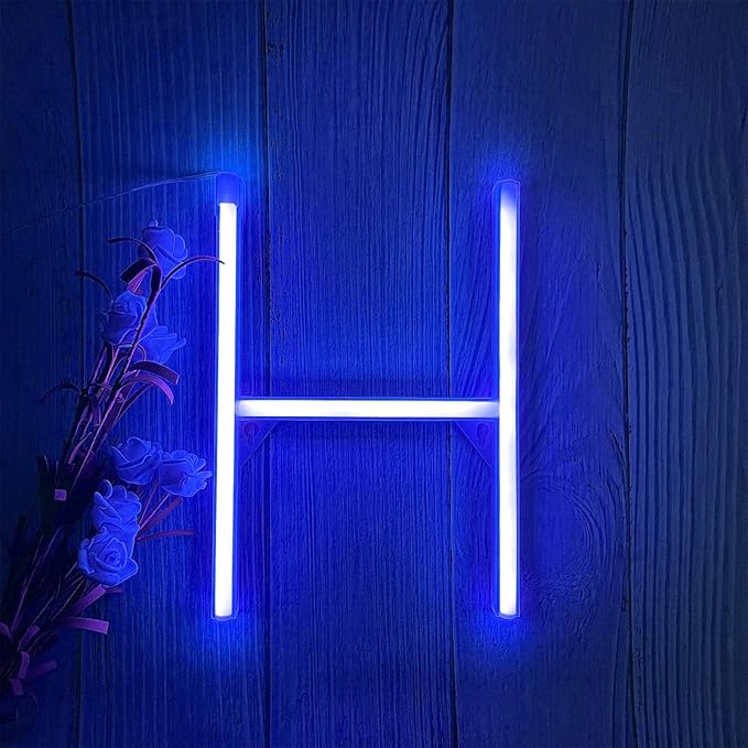 ENUOLI LED Blue Neon Letter Signs Night Light Battery or USB Operated LED by ProfessionalinNeonLights