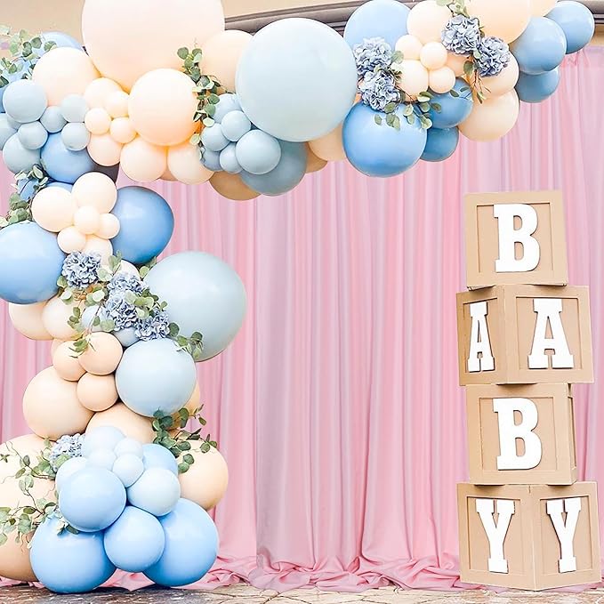 MEETSKY Pink Backdrop Curtain for Parties Baby Shower Pink Photo Curtains by MEETSKY